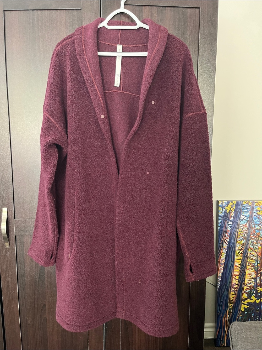 Lululemon Sincerely Sherpa Wrap Jacket Coat - Heathered Arctic Plum - Size XL/12